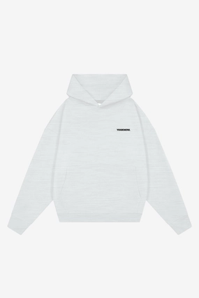 Embroidered Logo Tech Wear Core Box Hoodie | White Marle