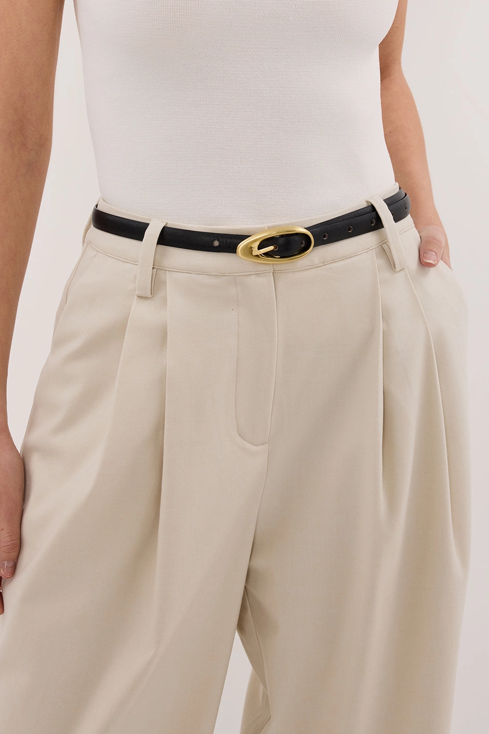 Smooth Fabric EDEN PLASTER TAILORED PANT