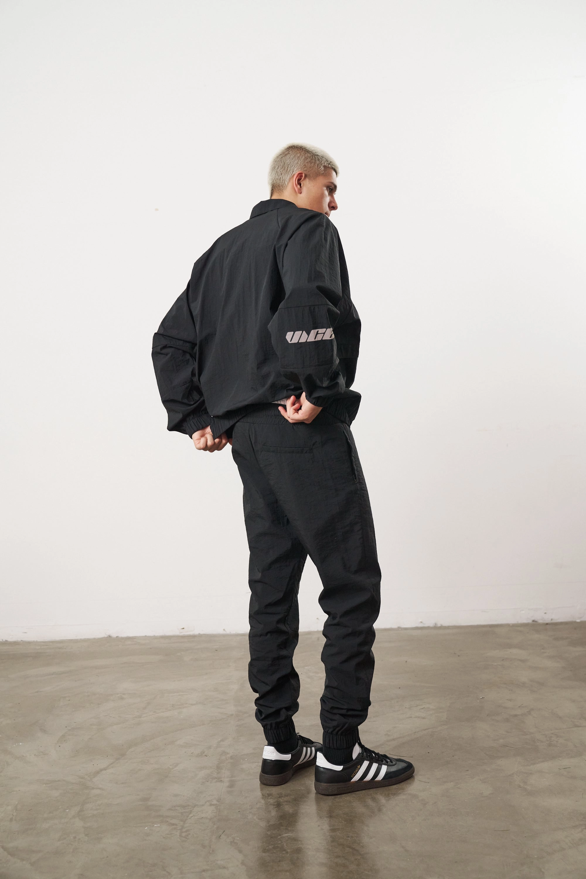 Ripstop Fabric Technology Day Adventure Vice 84 'Reflective Racer' Nylon Track Pants - Black