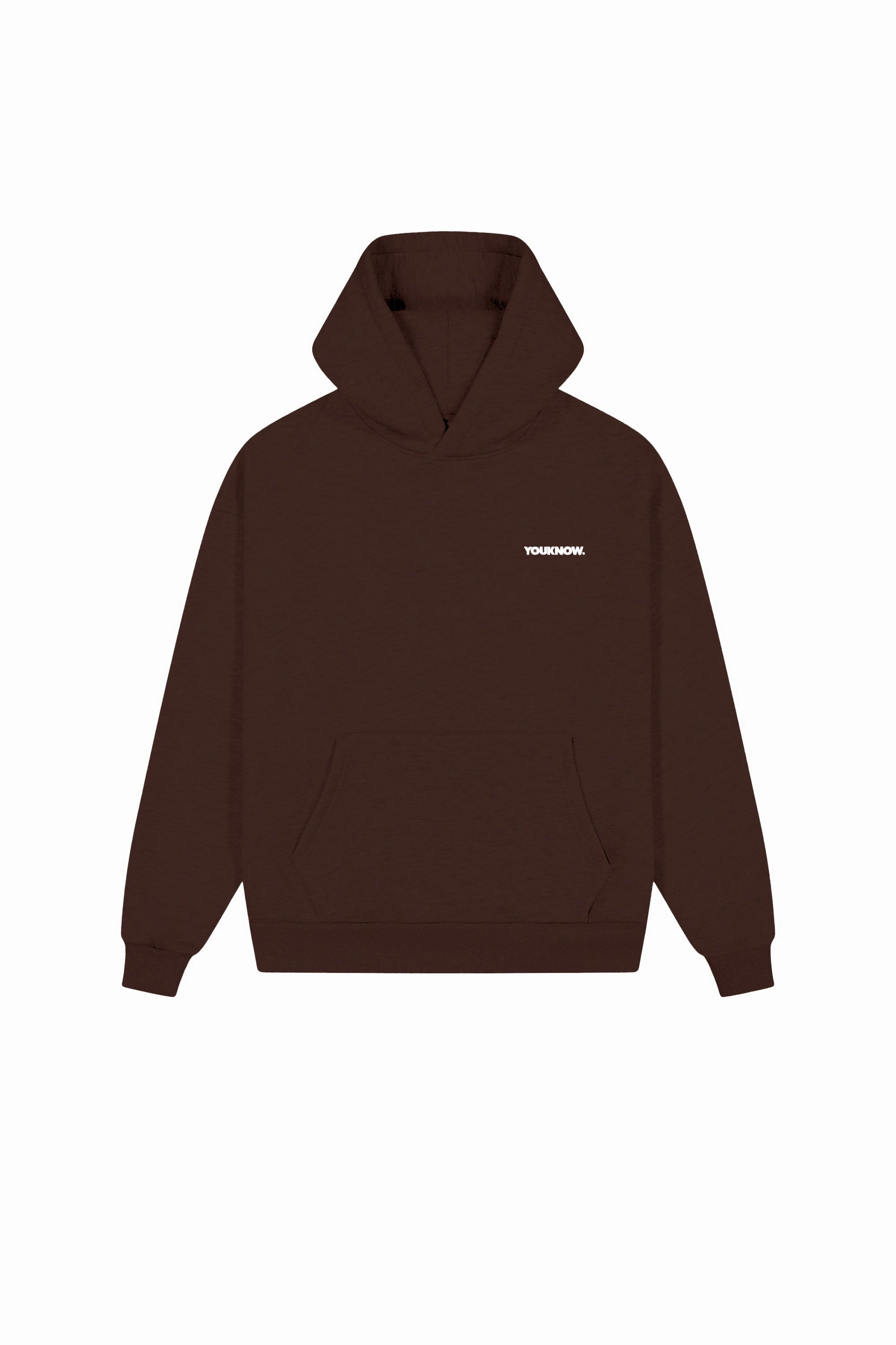 Organza details Badger like Core Standard Hoodie | Brown