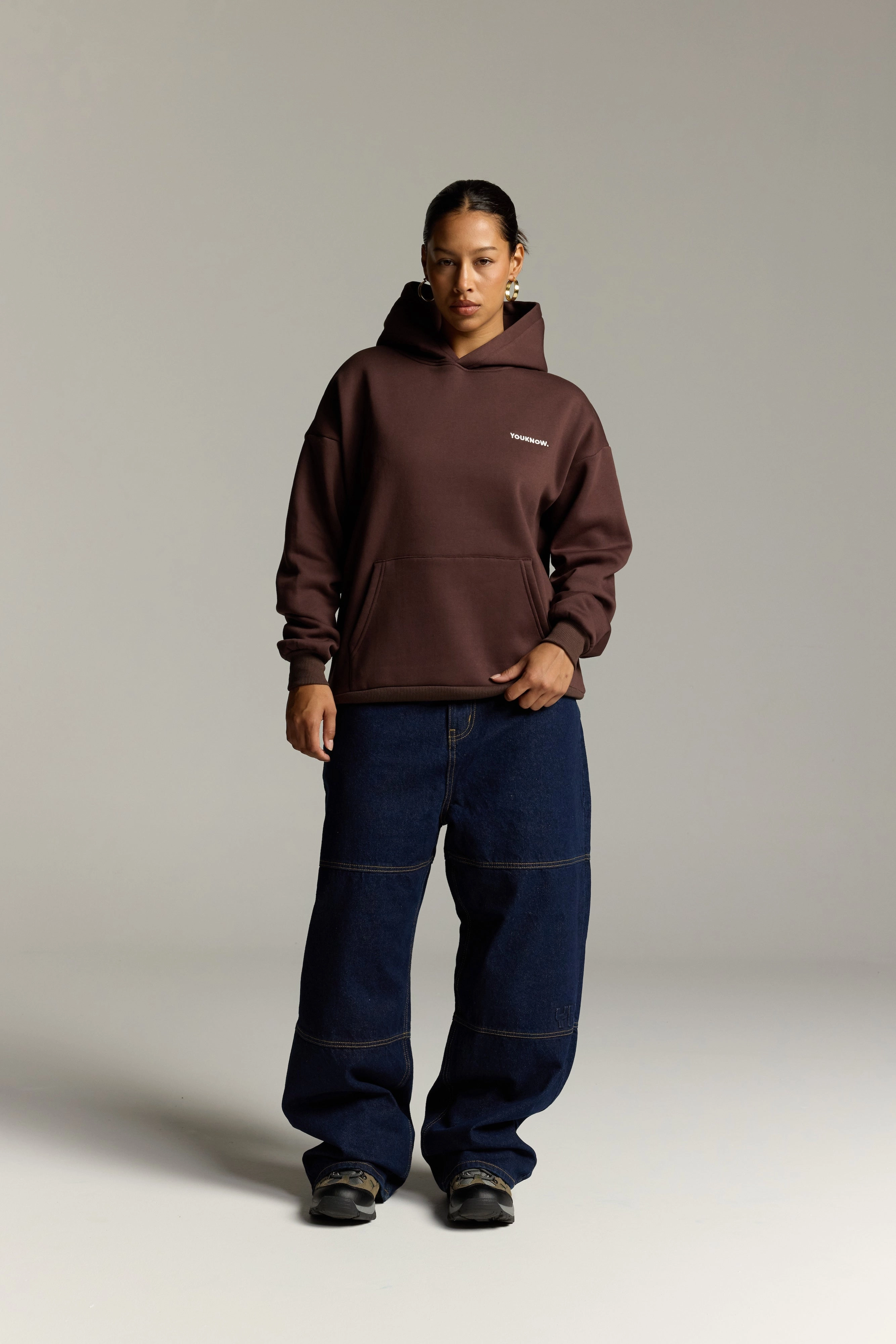 gym clothes presentation outfit Core Standard Hoodie | Brown