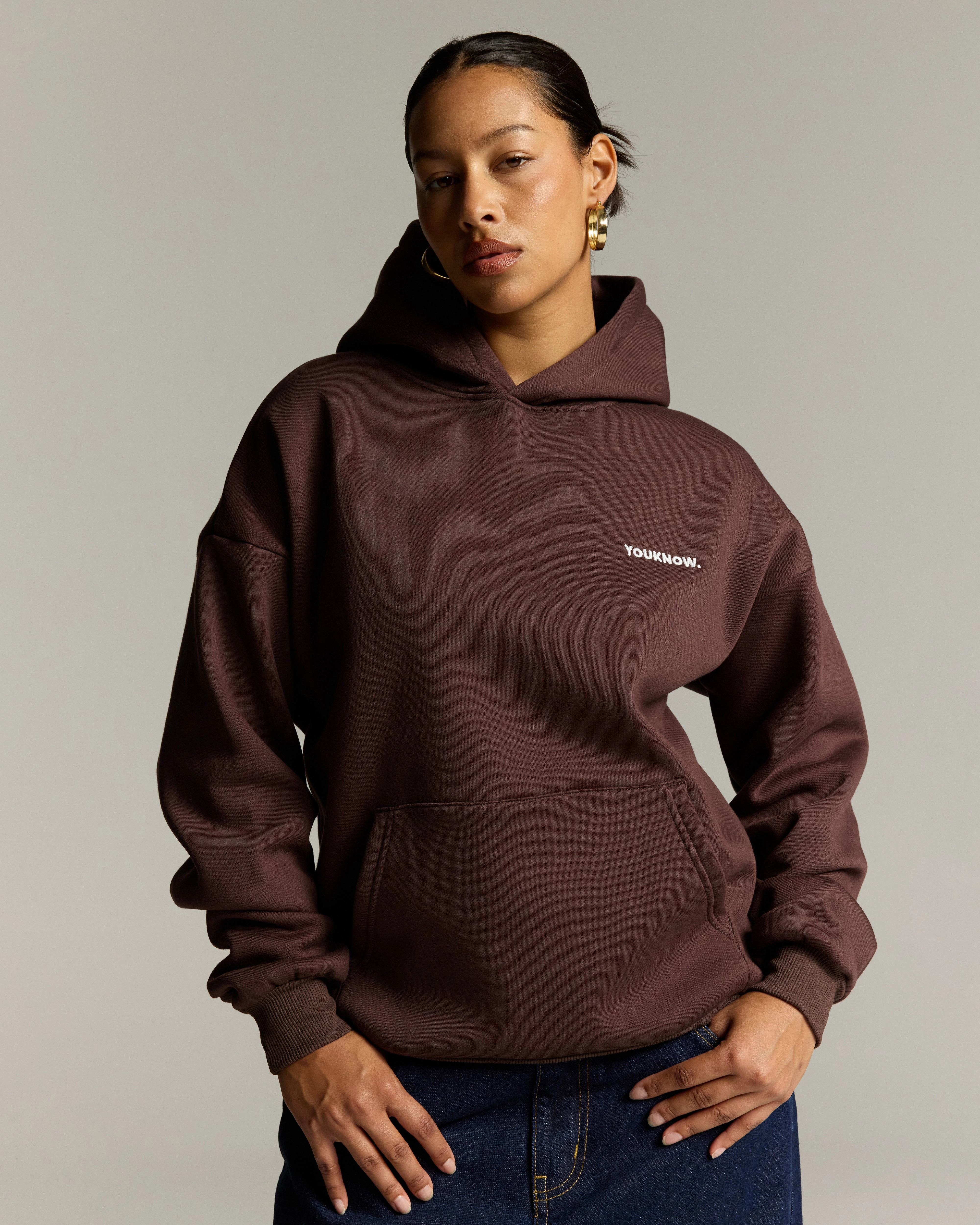 College Outfit Global fashion Core Standard Hoodie | Brown
