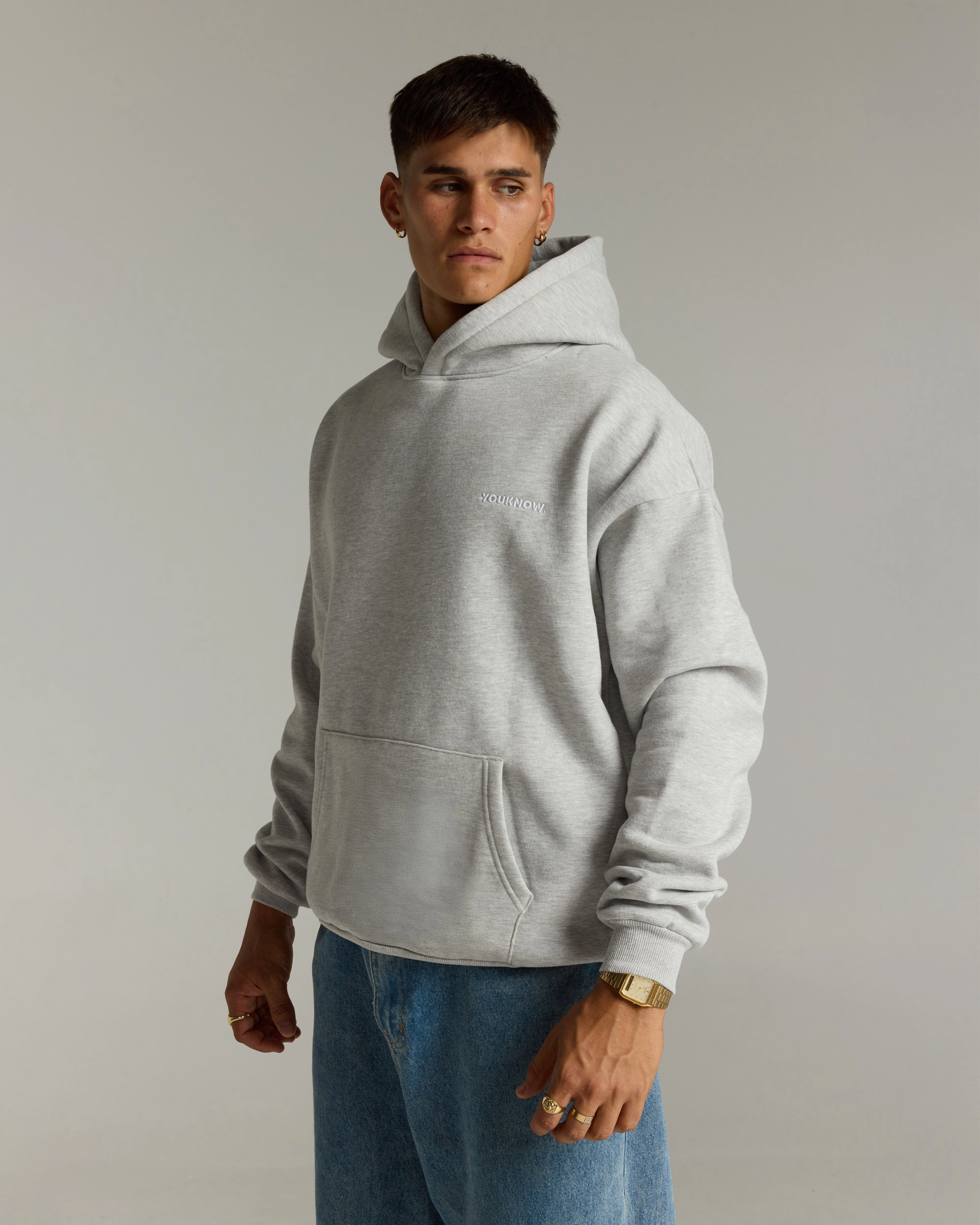 Cosplay wear Glossy Look Core Standard Hoodie | Heather Grey