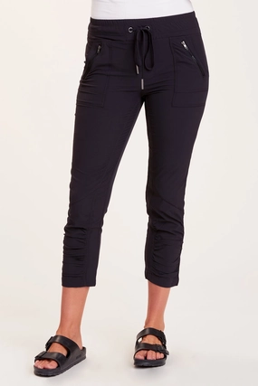 Mountain Hike Body Shaping Outdoor Lover Mesh Panel Aksana Whisper Stretch Ruched Active Slim Pant