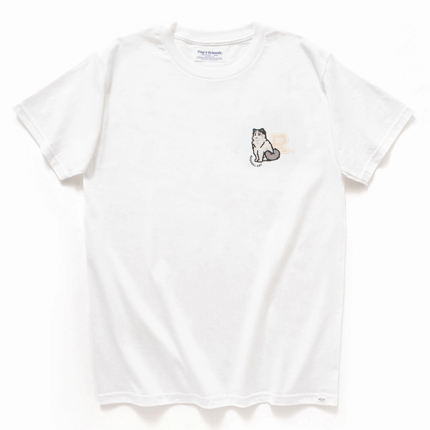 (EMT096) MYO Ragdoll Cat College Graphic Tee Best Seller