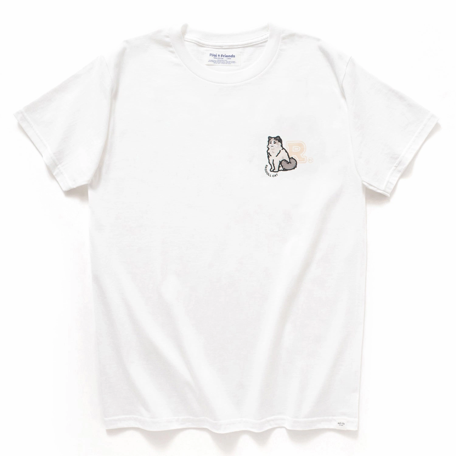 Men's Linen blend (EMT096) MYO Ragdoll Cat College Graphic Tee