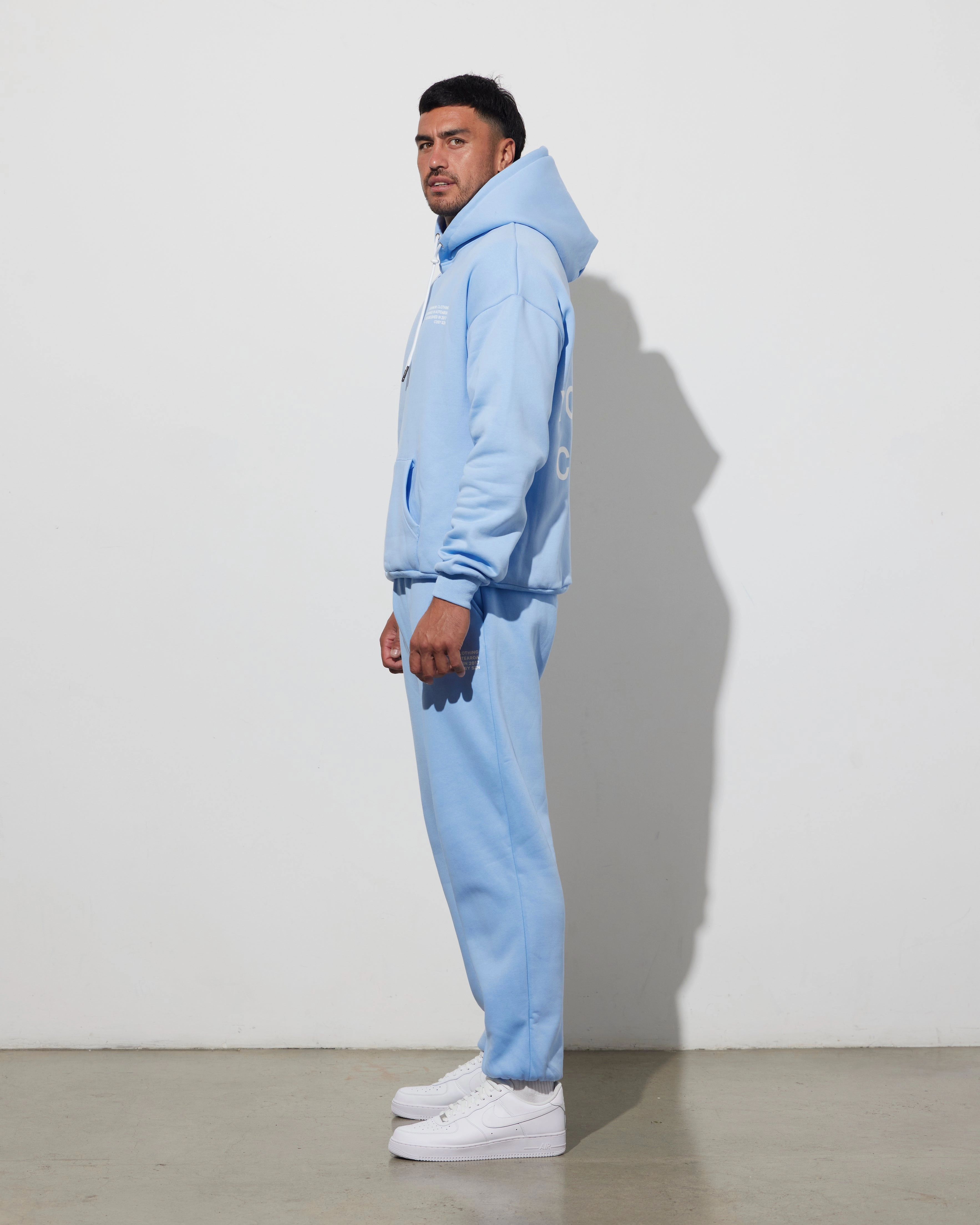 Durable Zipper Flexible Fabric Cosyszn Hoodie | Baby Blue