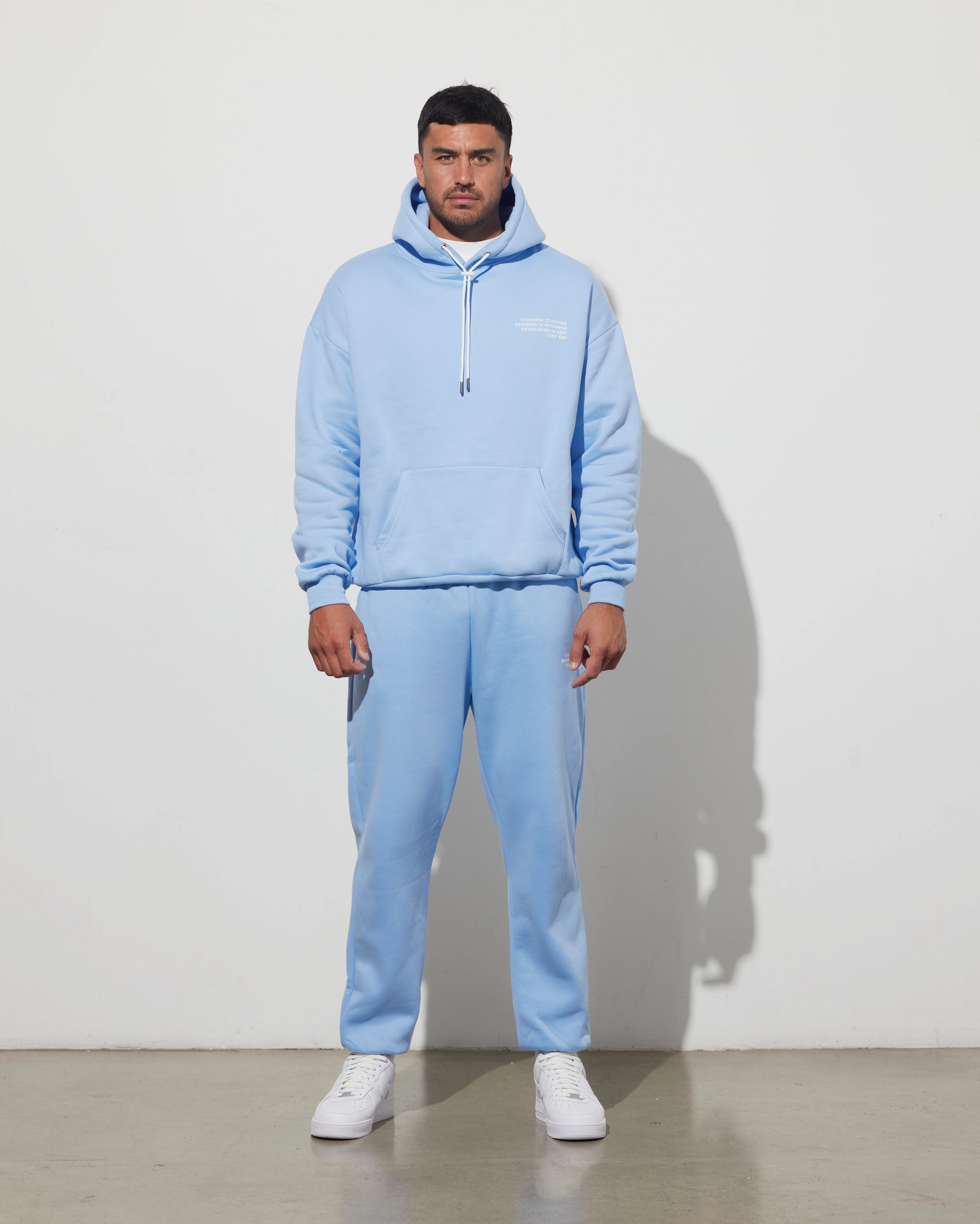 Travel Style Street Season Cosyszn Hoodie | Baby Blue