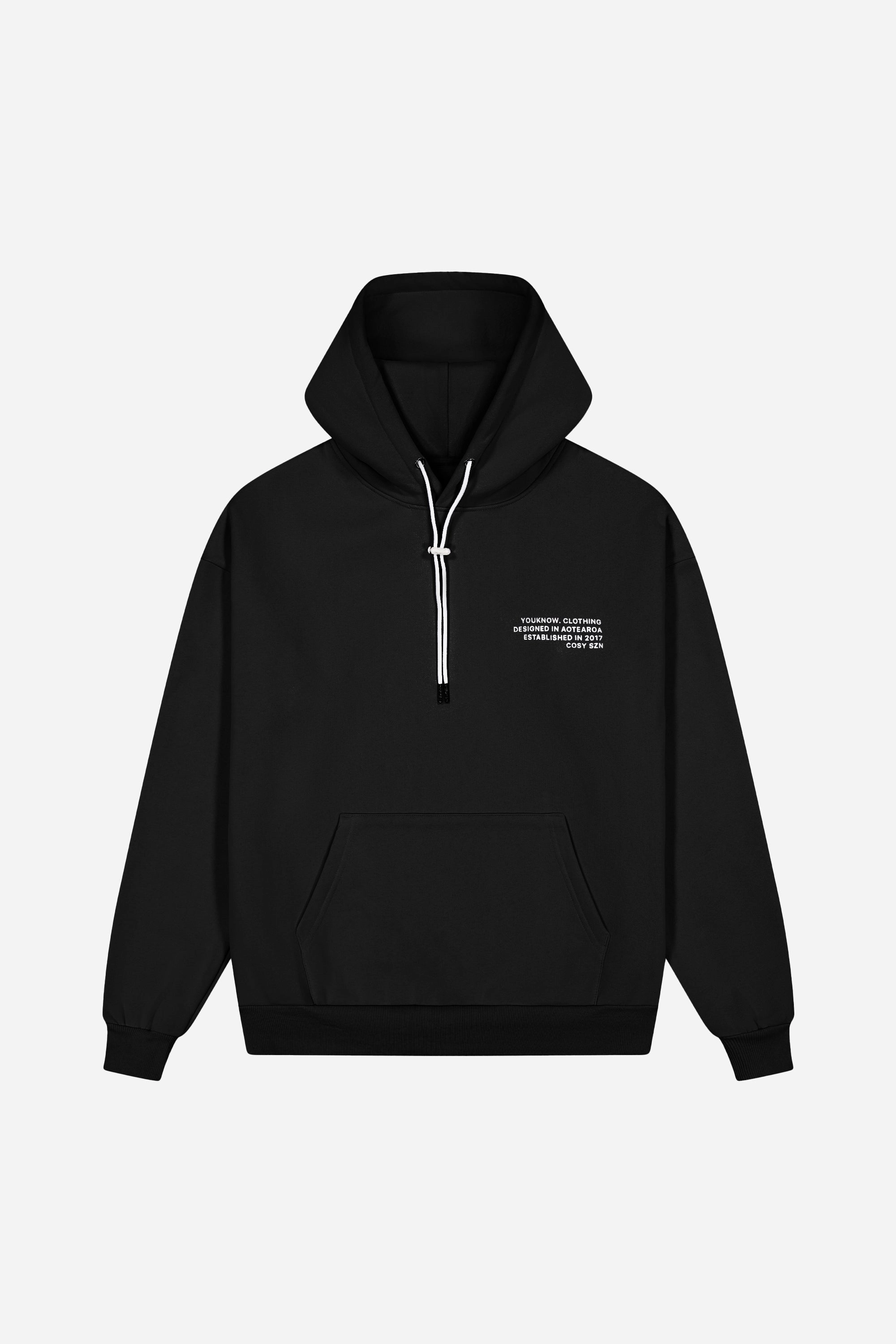 Cosyszn Hoodie | Black Mode Sense Stretch Knit Construction