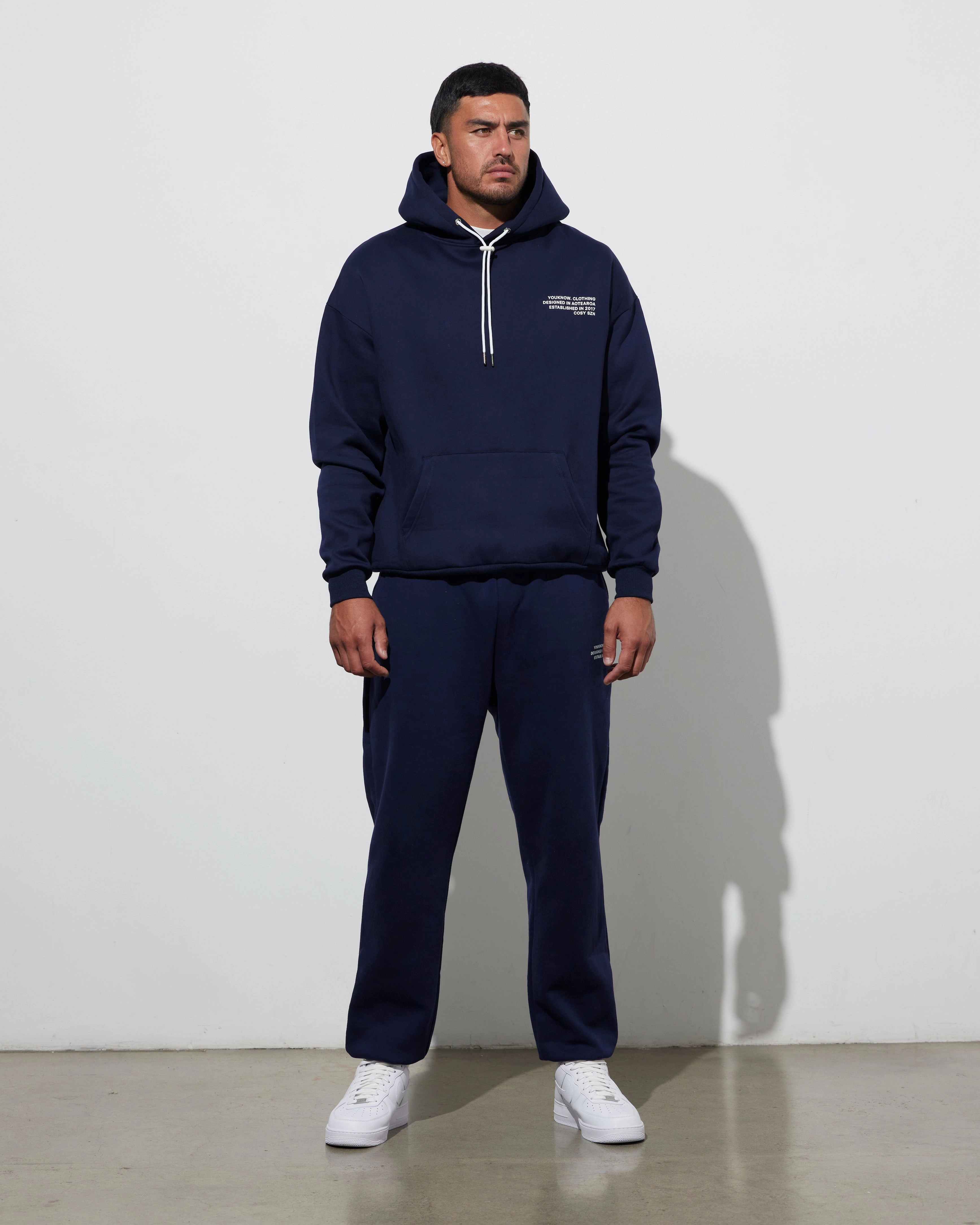 Cozy Feel Minimal Comfort Cosyszn Hoodie | Navy