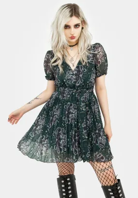 Cailleach Puff Sleeve Pleated Mini Dress Maternity-Fit Resort Outfit