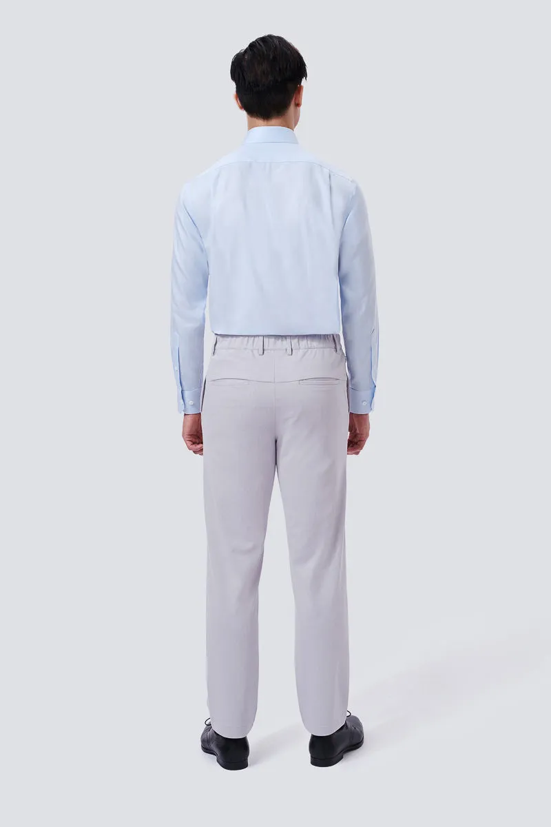 CottonSTRETCH Lightweight Knit Smart Pants | Light Grey GYE126 EcoFriendlyMaterial