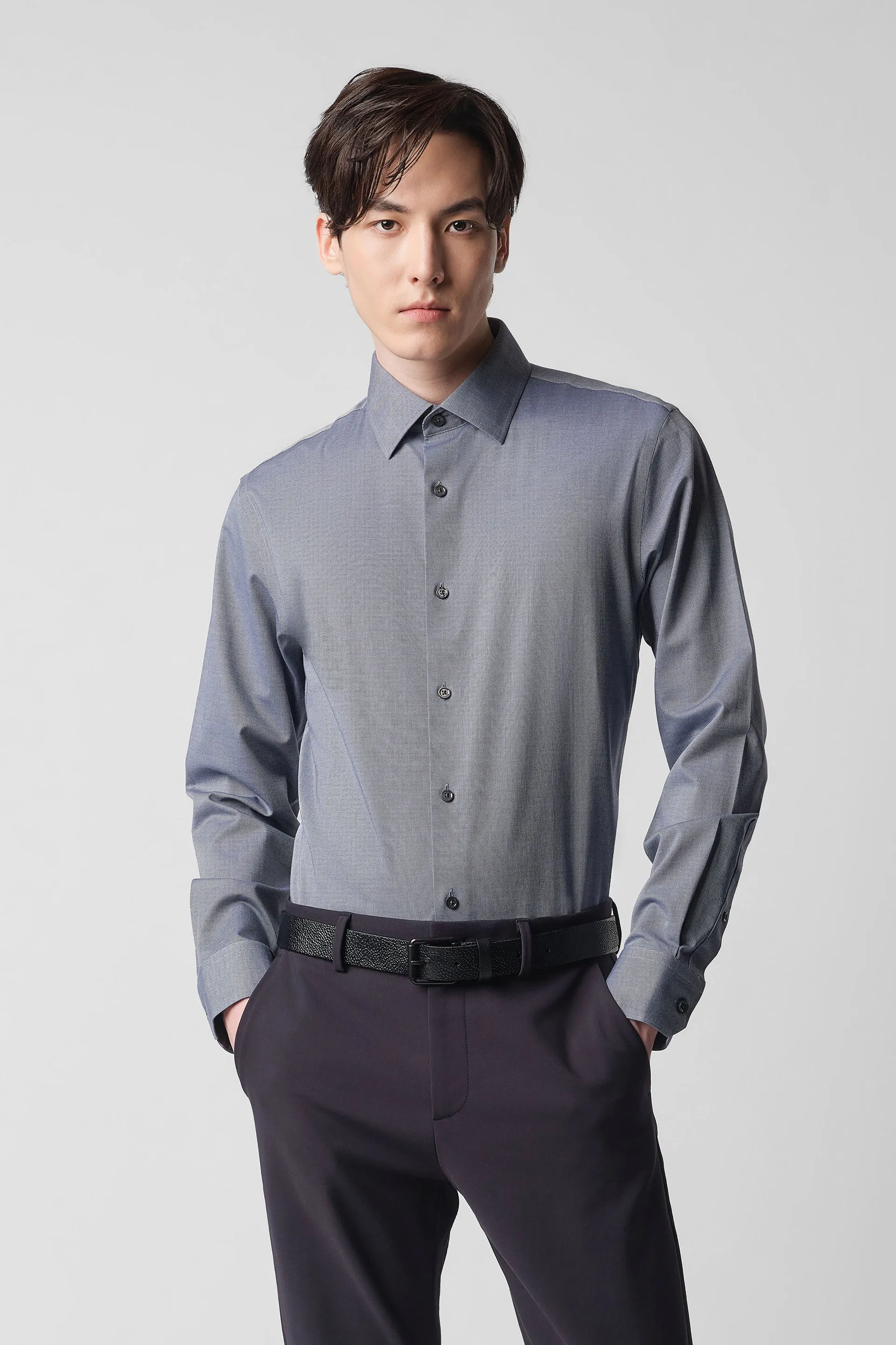 CottonSTRETCH Royal Oxford Dress Shirt | Navy 29362N Smart Casual