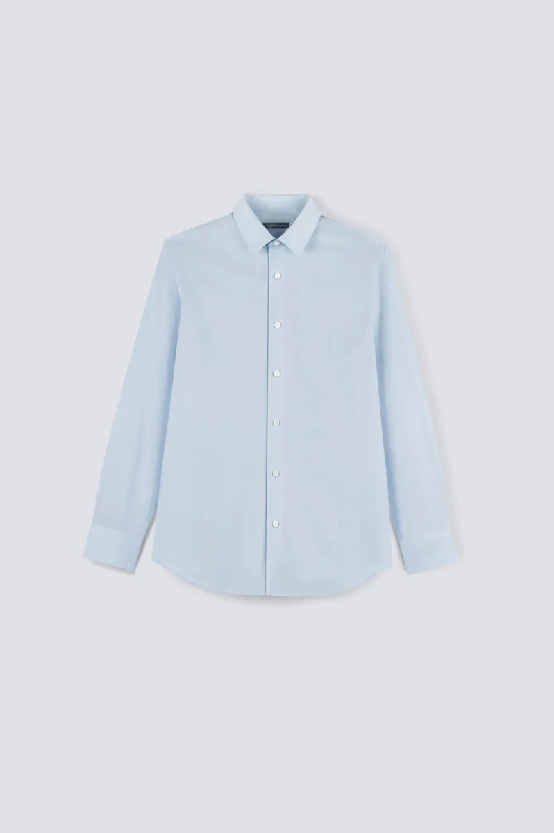 Lounge Wear CottonSTRETCH Twill Dress Shirt | Blue 13140N