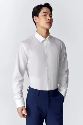 Vibrant Hue CottonSTRETCH Twill Dress Shirt | White WH001Z