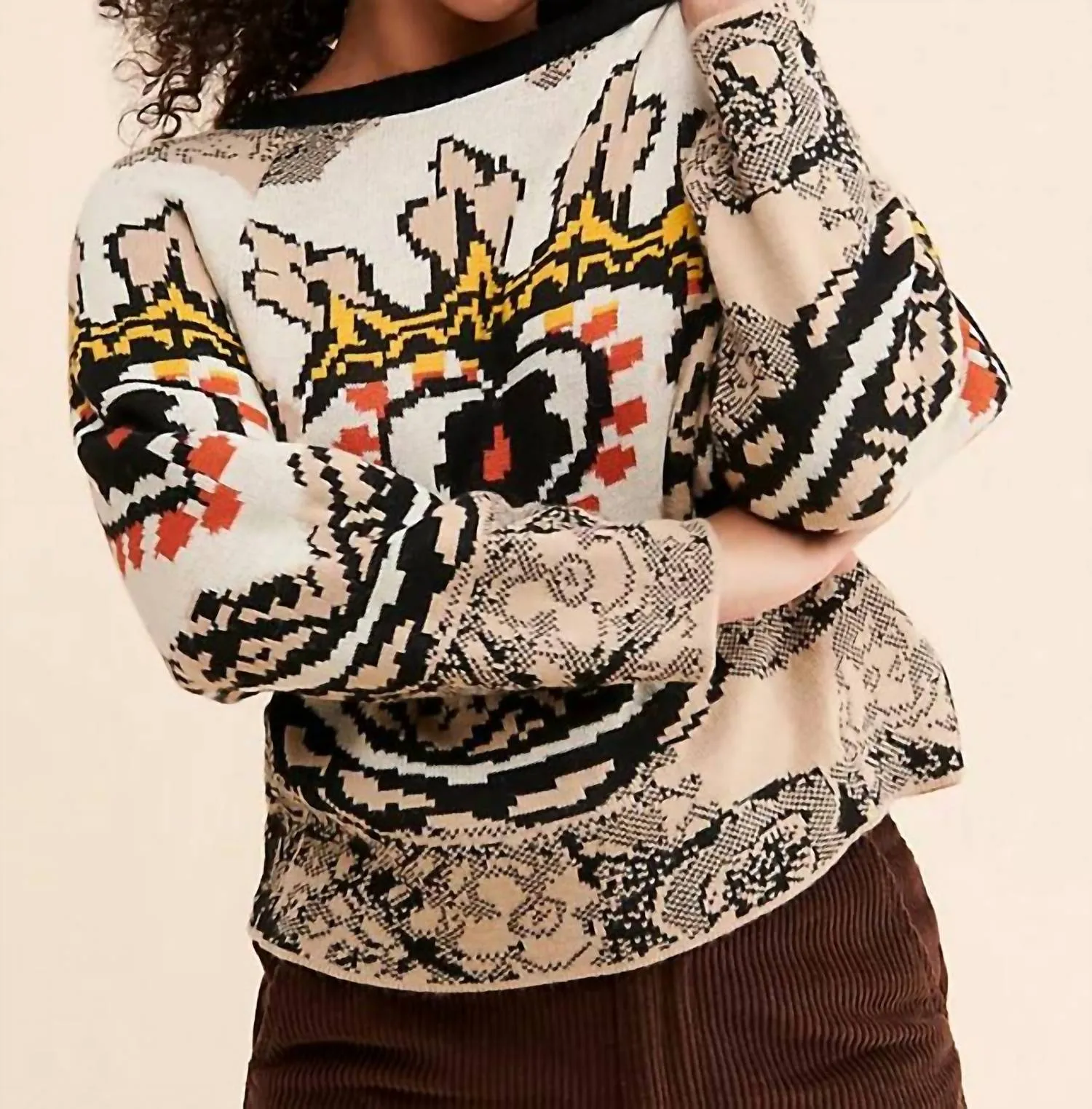 Breathable Knit Wear Aino Sweater In Beige