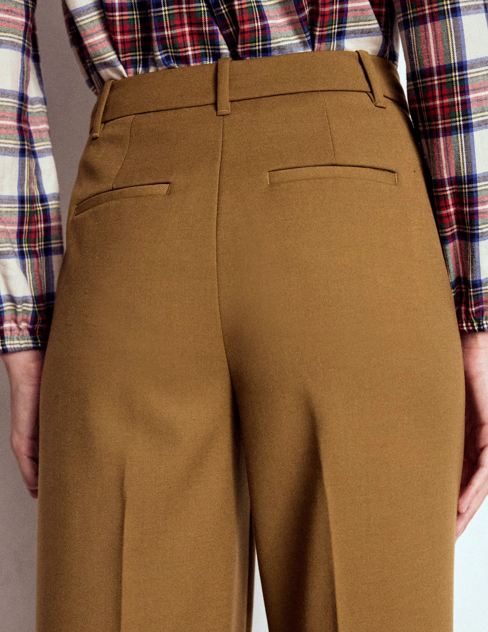 clean design Belgravia Tailored Trousers-Tobacco