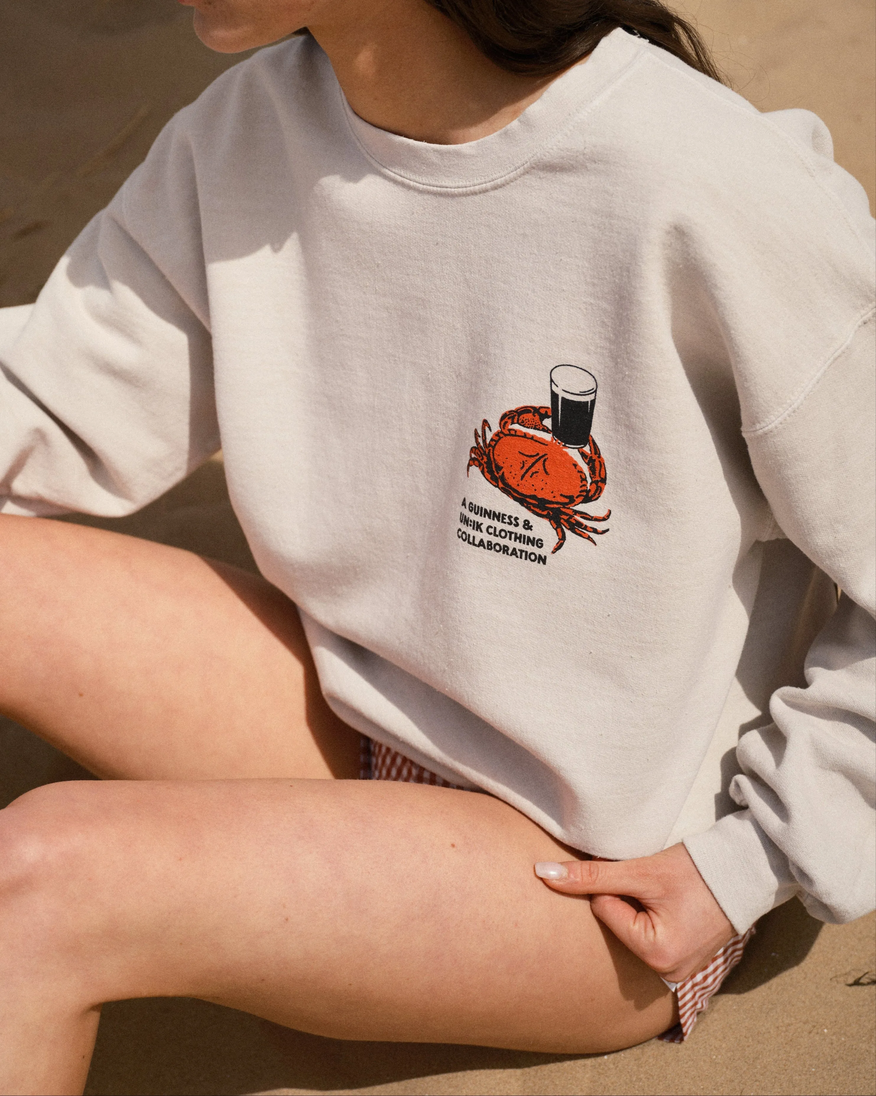 Guinness x UN:IK 'Crab' Vintage Washed Sweater - Sand Versatile Layering
