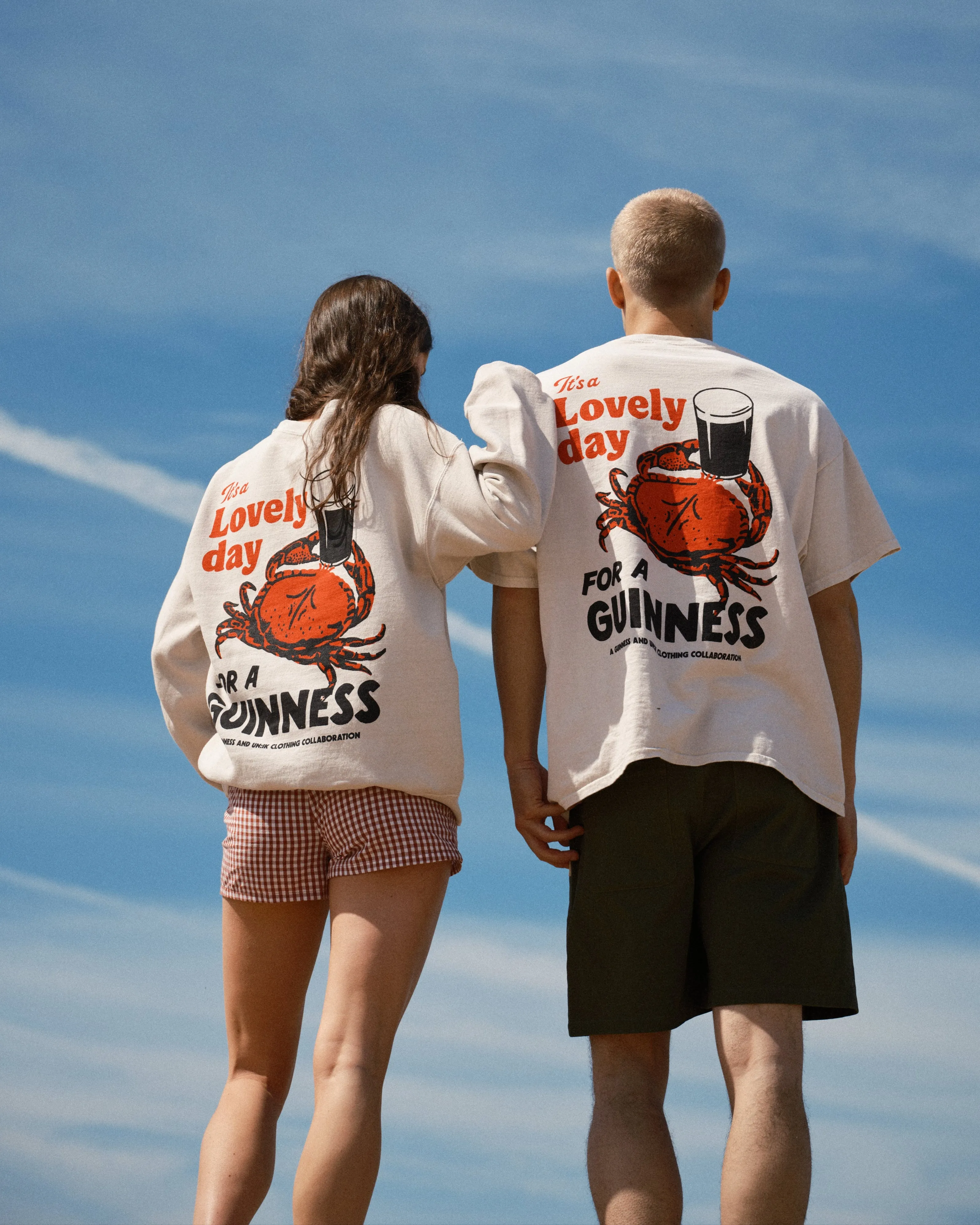 Odor Control Technology Guinness x UN:IK 'Crab' Vintage Washed Sweater - Sand