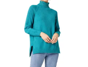 Seasonal Comfort Dafne Cable Accent Sweater In Teal