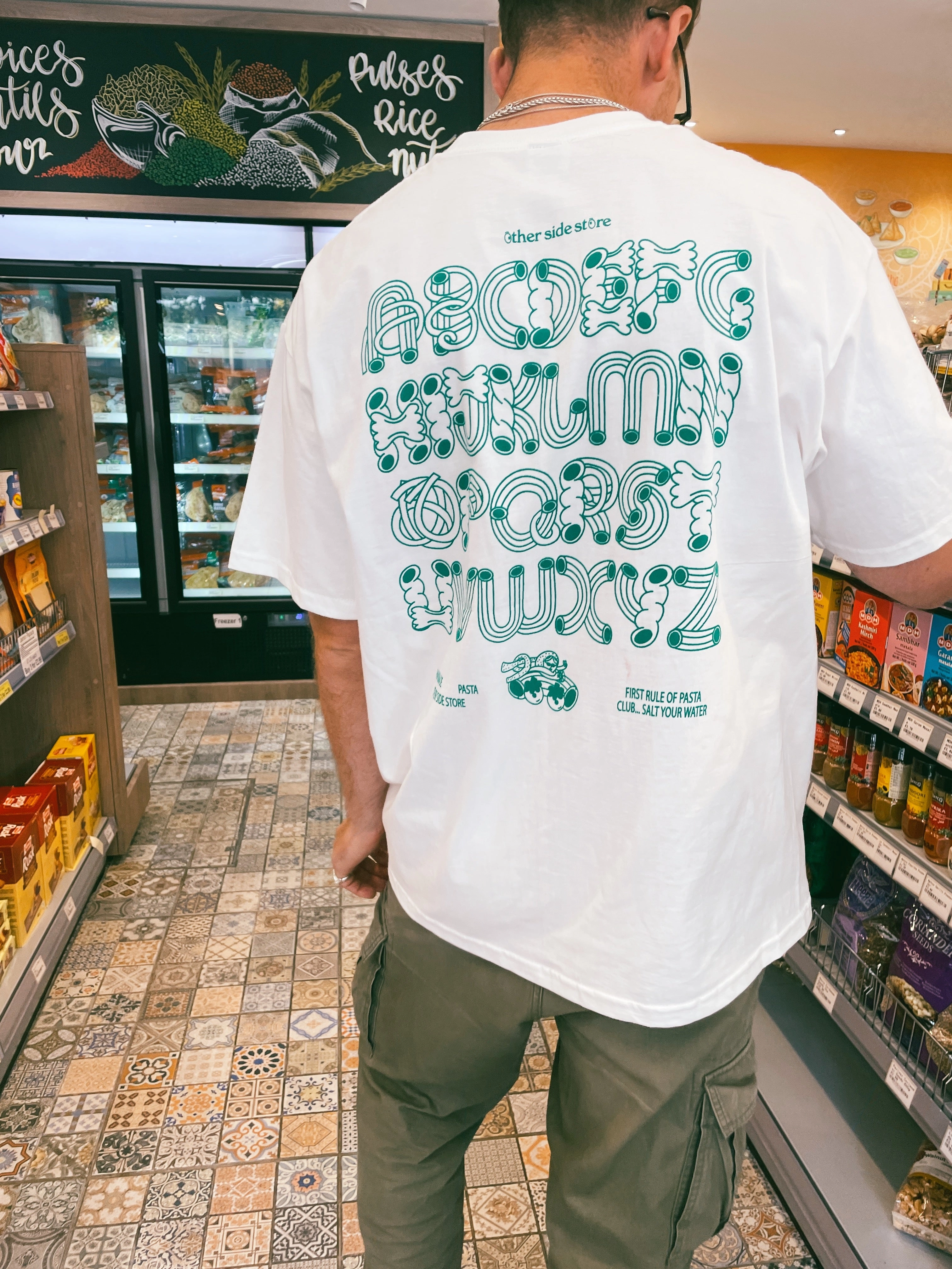 hiking clothes Other Side Store 'Pasta Club' Tee - White