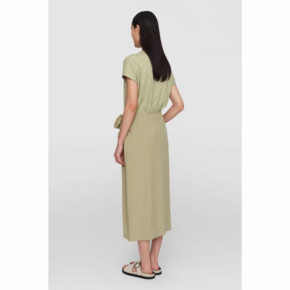 Shimmer-Finish Quick Outfit Sepia Organic Cotton Jersey Dress