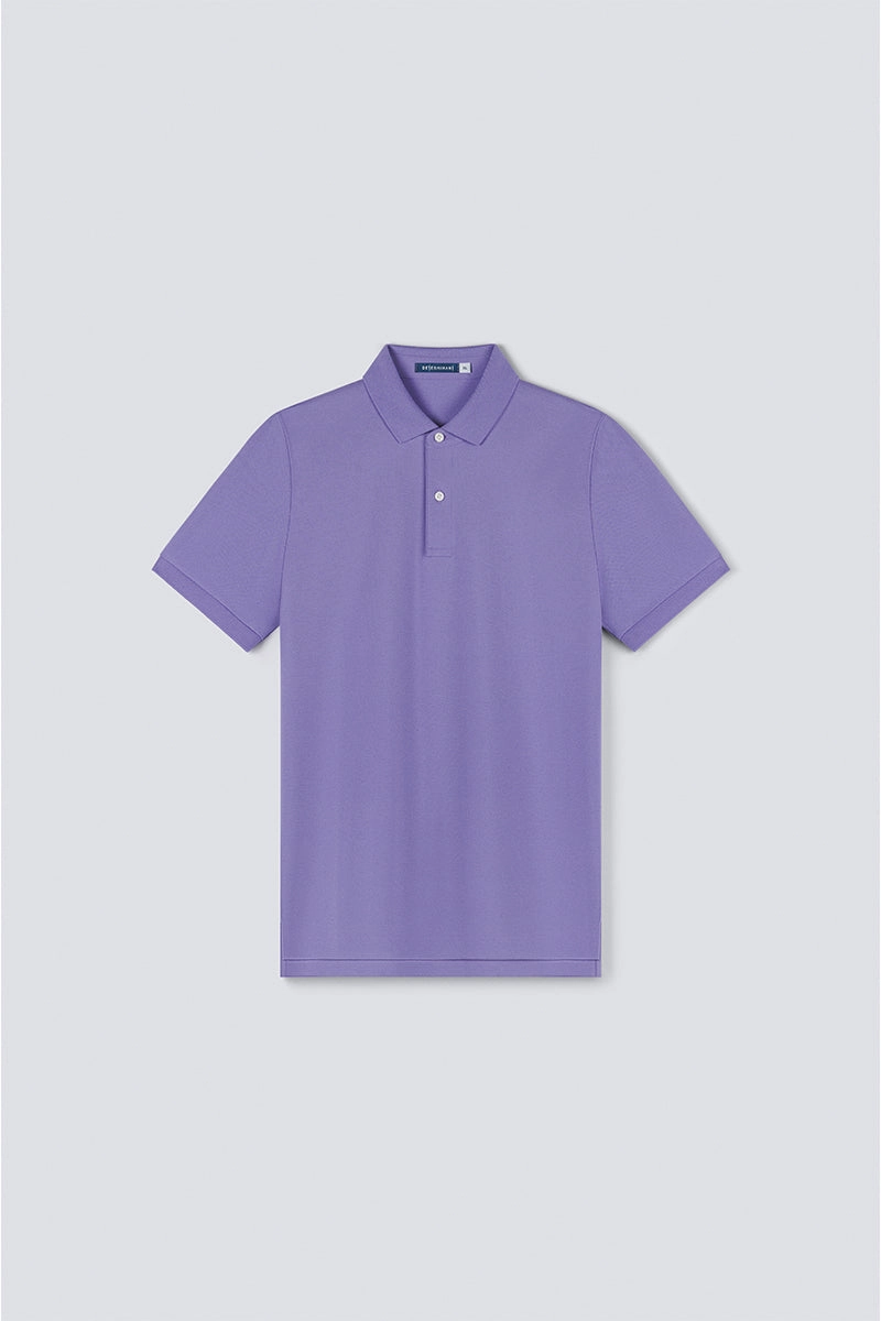 VISDRY? Pique Polo | Aster Purple PT3826 Relaxed Wear Easy Layer