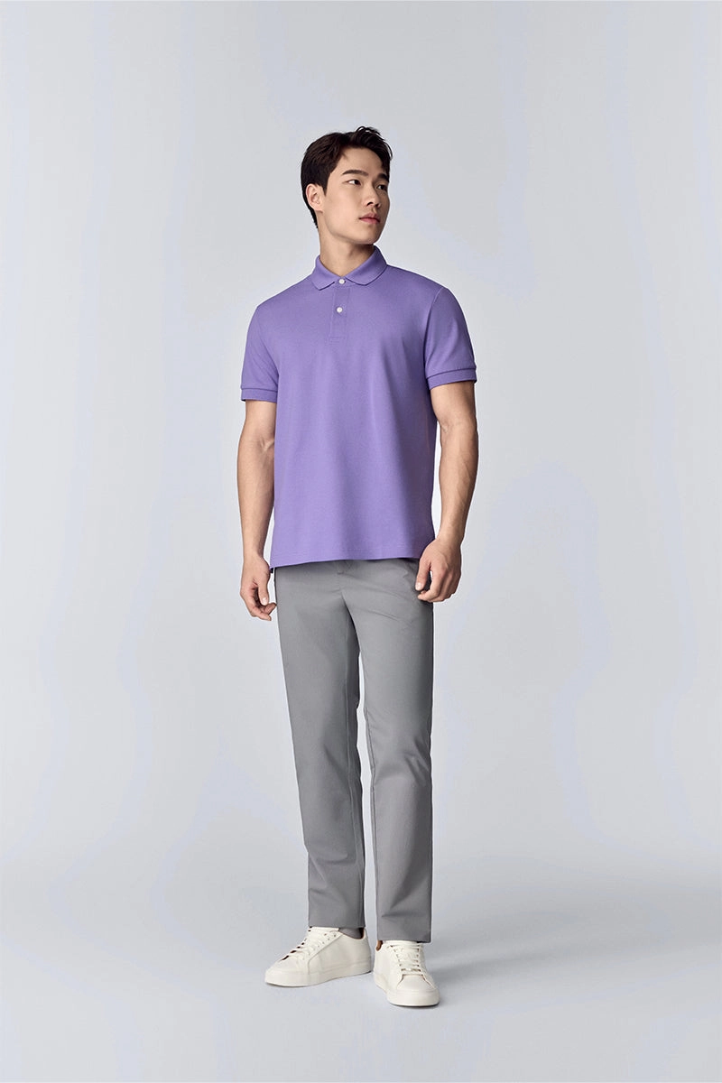 Tailored Comfort Seamless Side Panels VISDRY? Pique Polo | Aster Purple PT3826