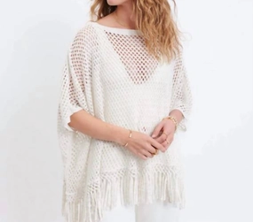 Women's Playa Poncho In Sea Salt Fashion Ready