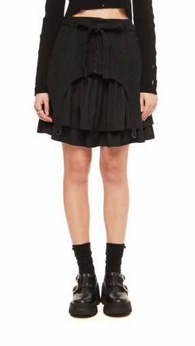 Designer Label Side Cut Out Mini Skirt