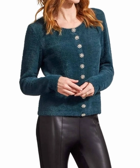 Luxe Cardigan In Alpine Green Relaxed Outfit Breathable Warmth