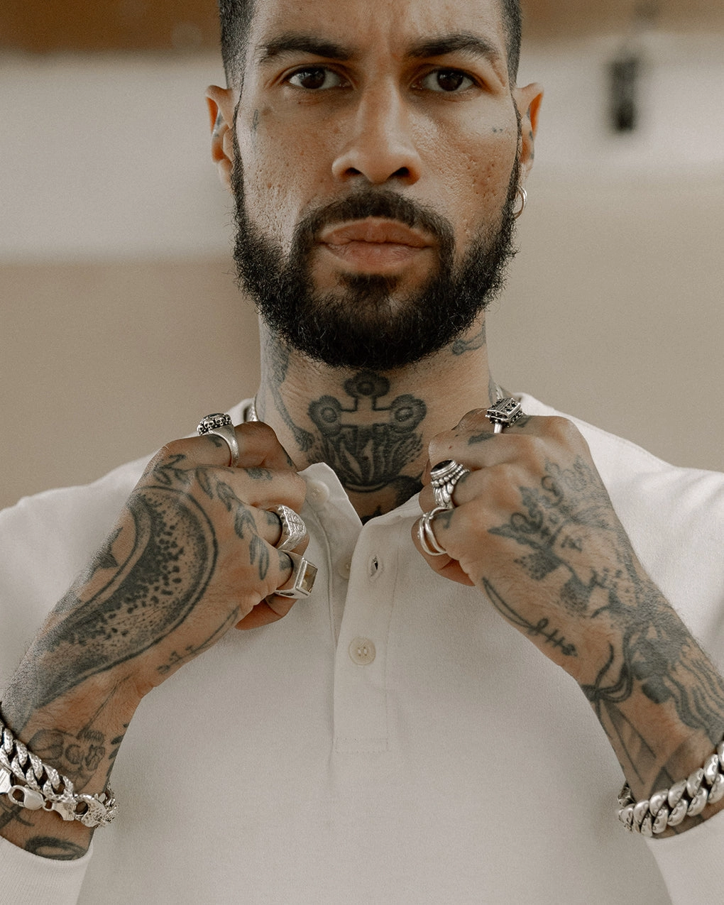 Crafted Heavyweight Henley - Off White Wicking Interlock Knit Versatile Wearable