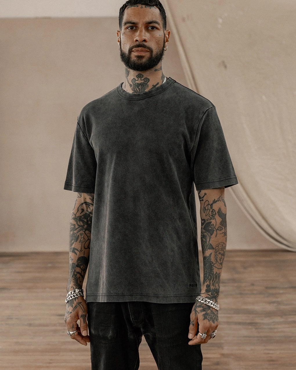 Crafted Heavyweight T-Shirt - Acid Wash Cashmere combination
