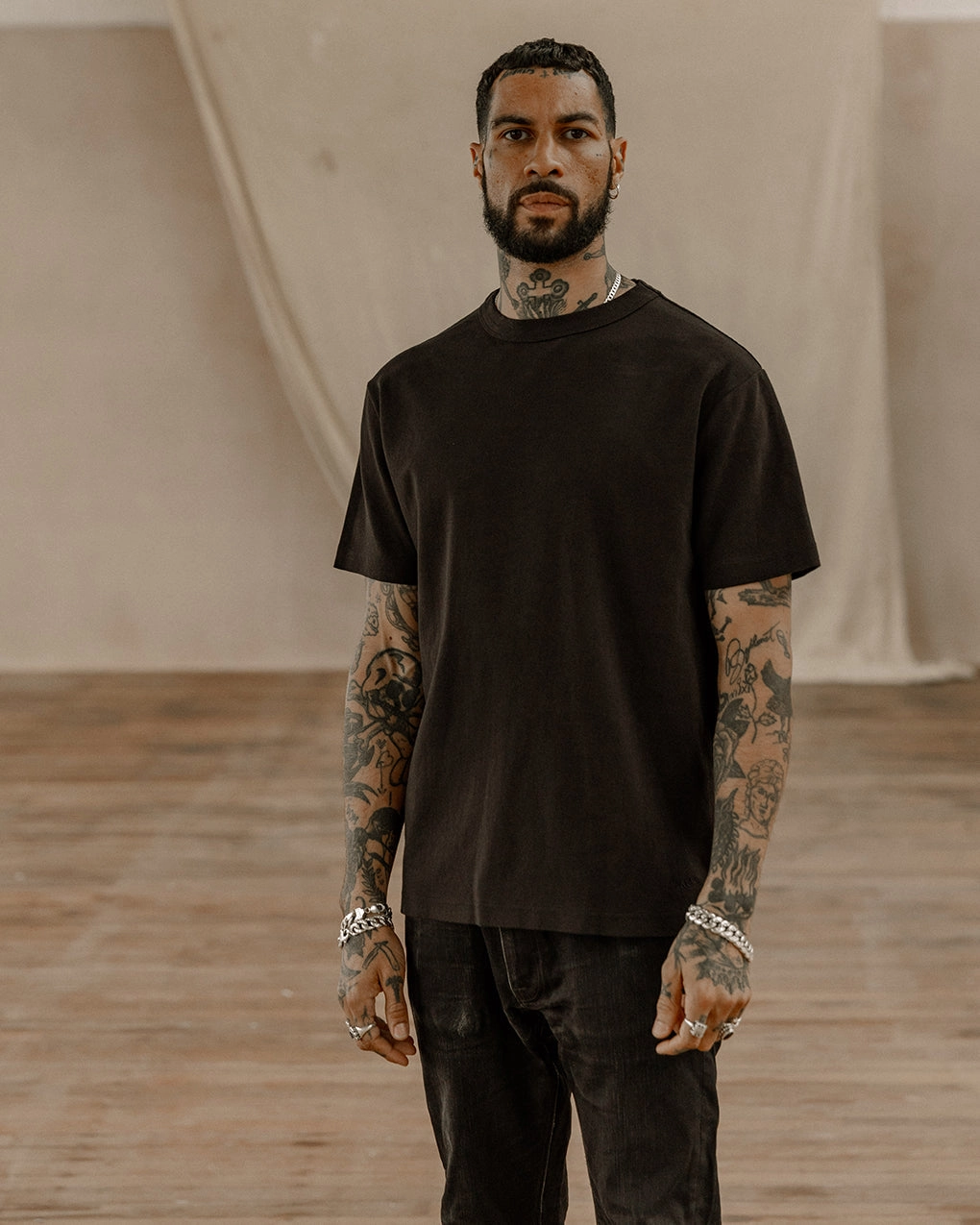 sports performance Seasonal top Crafted Heavyweight T-Shirt - Washed Black
