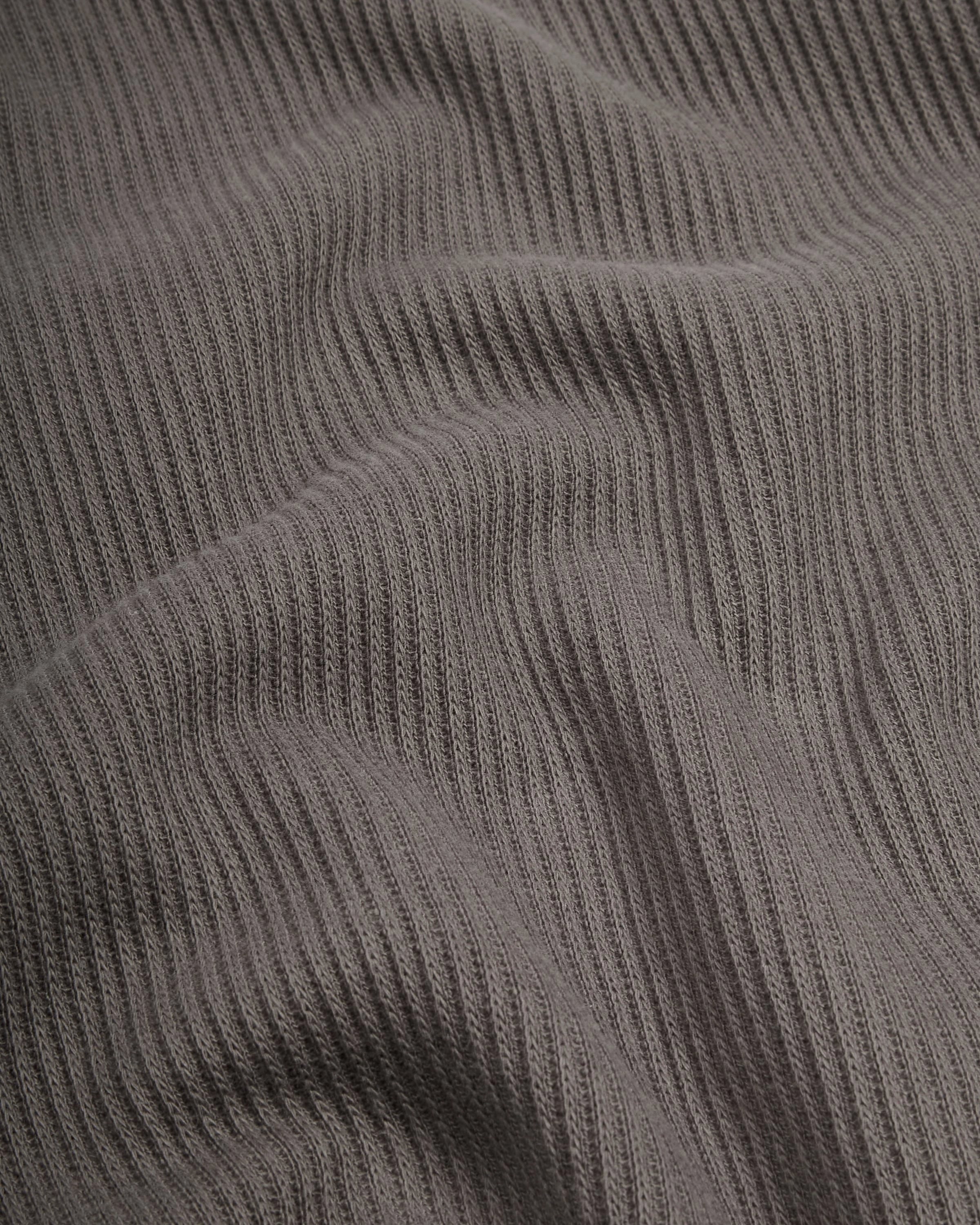 High-End Quality Crafted Ribbed Longsleeve - Charcoal