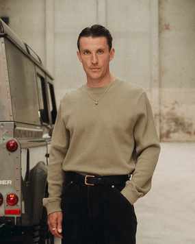 Crafted Ribbed Longsleeve - Olive Travel Trend Casual Comfort Layer