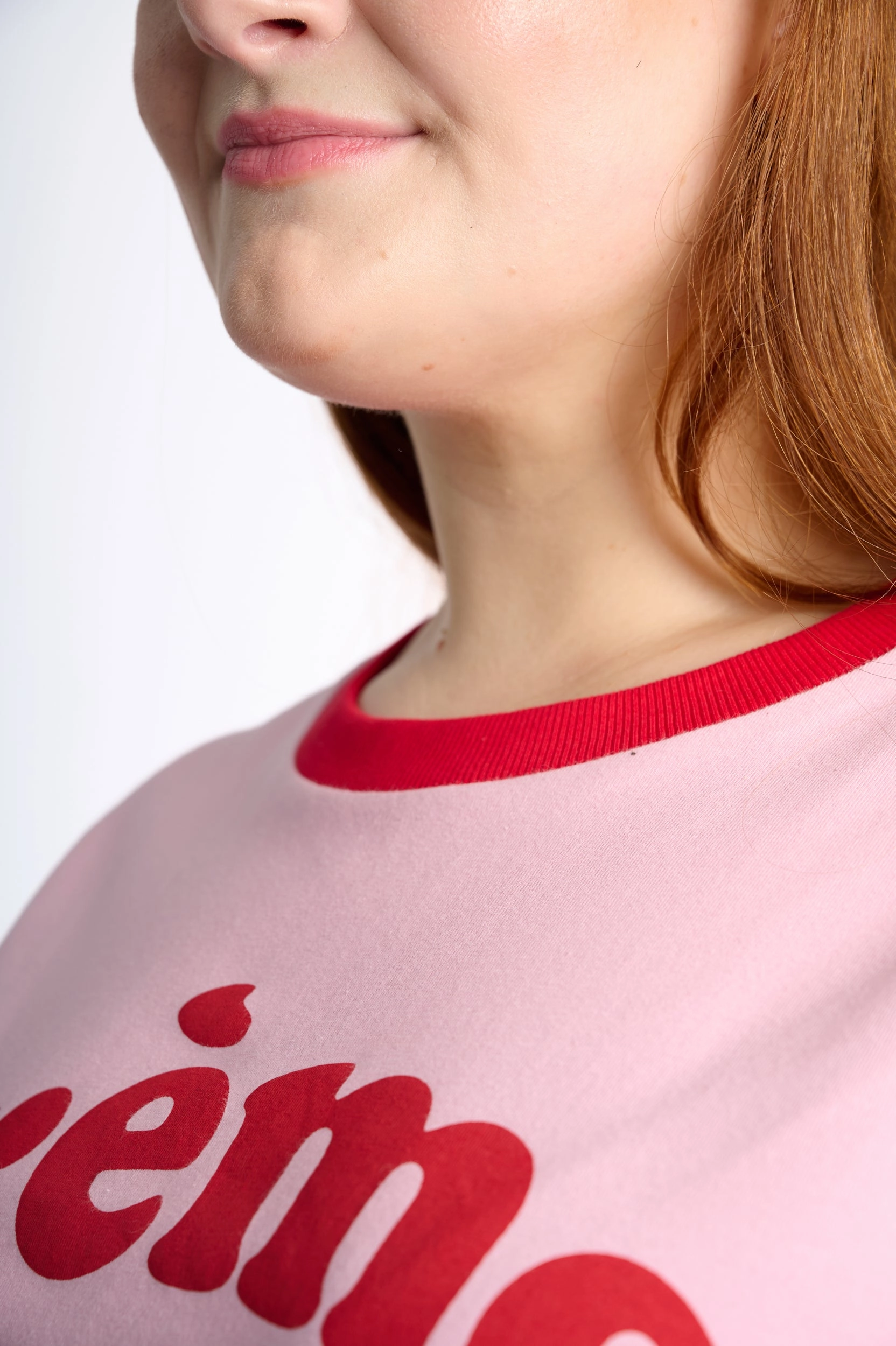 Creme Tee in Soft Pink Layered Panel Design SoftTouchFinish