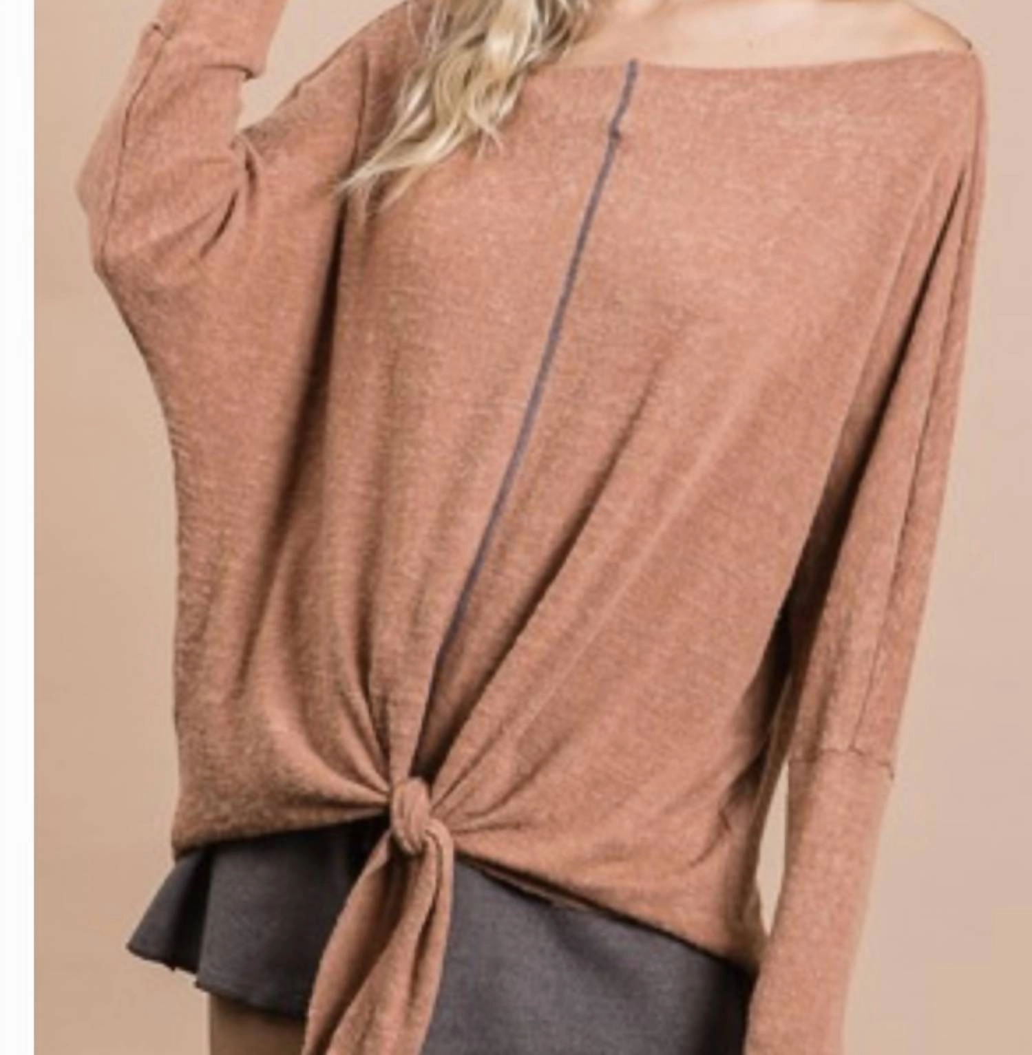 Warm Knitwear Drop Needle Detailing Amy In Rust