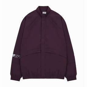 Simple Detail Vice 84 'Reflective Racer' Nylon Track Jacket - Burgundy