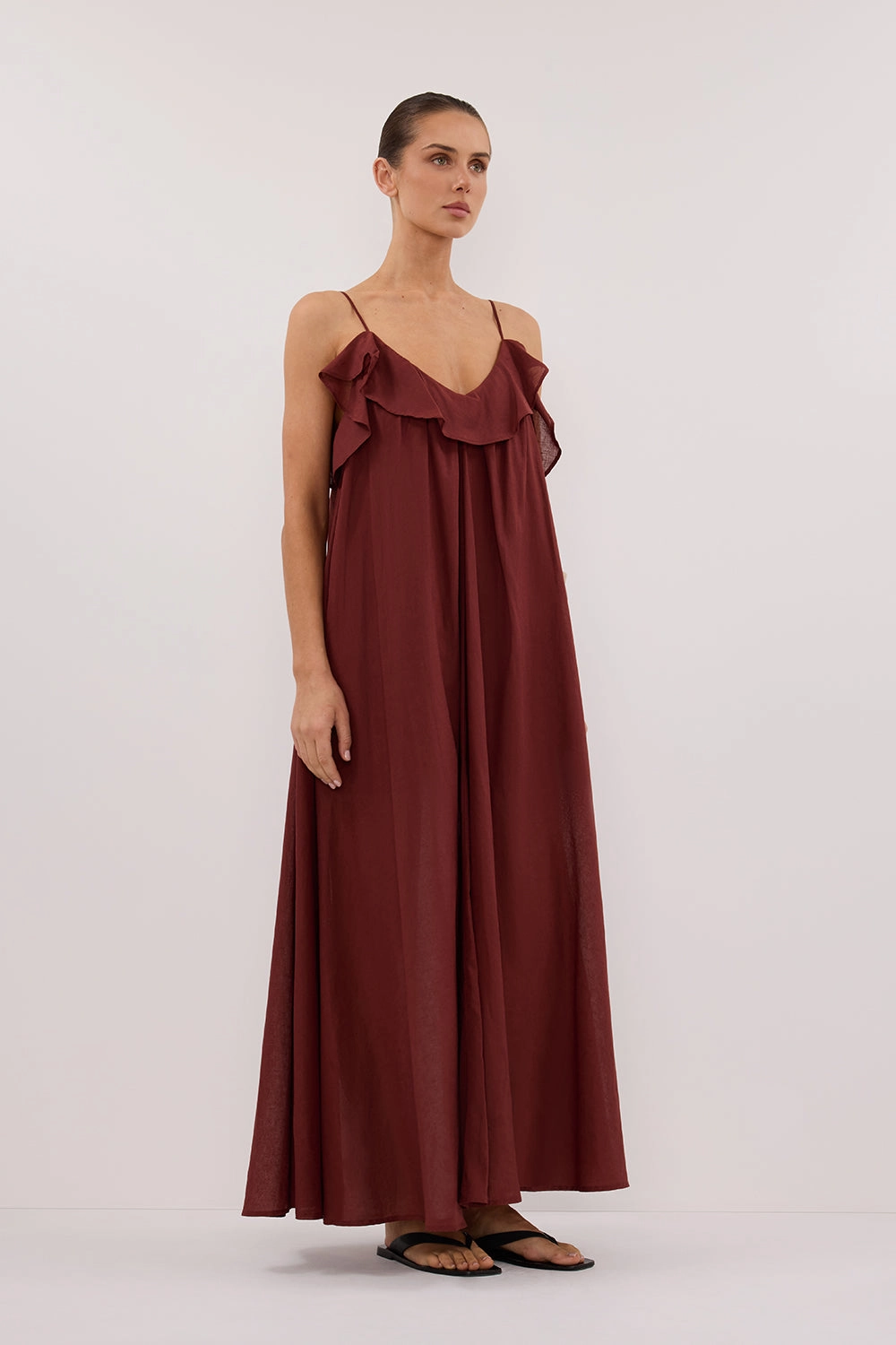 Satin Touch CAPRI SAHARA LINEN BLEND MAXI DRESS