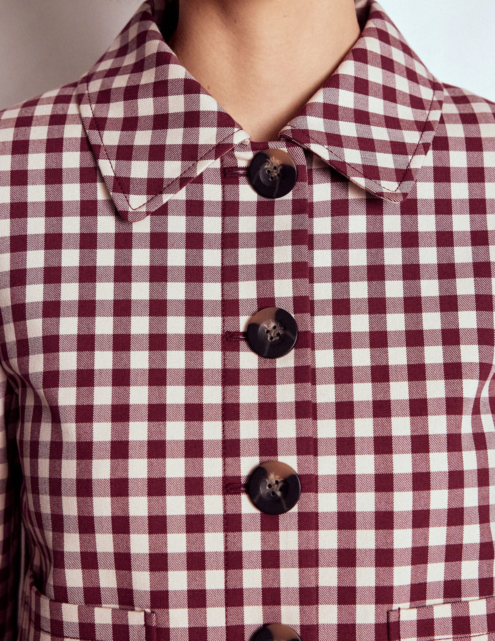 Knightsbridge Gingham Jacket-Chestnut Gingham Compressed Packing Design