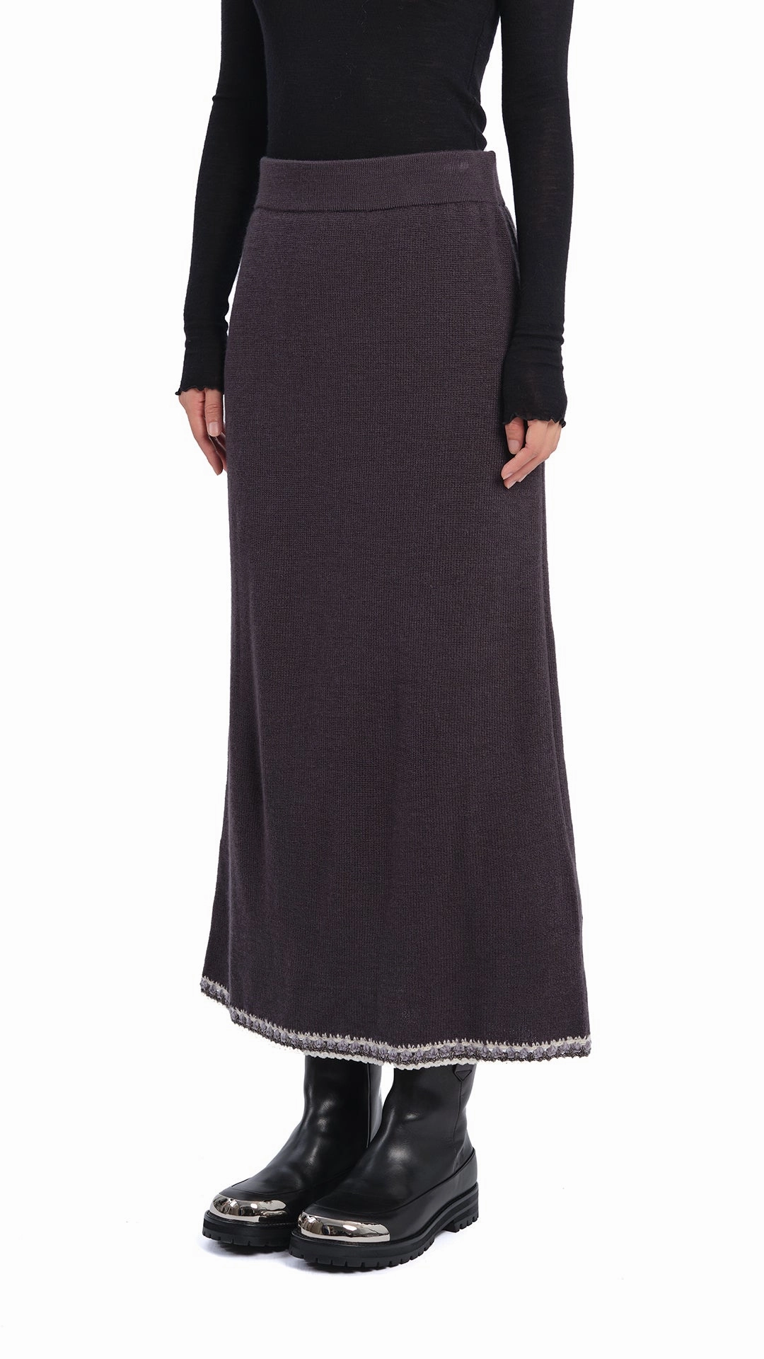 Crochet Trims Pencil Skirt Active Wear