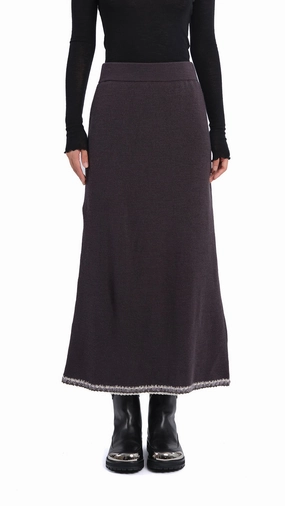 Classic Touch Secure Closure Crochet Trims Pencil Skirt