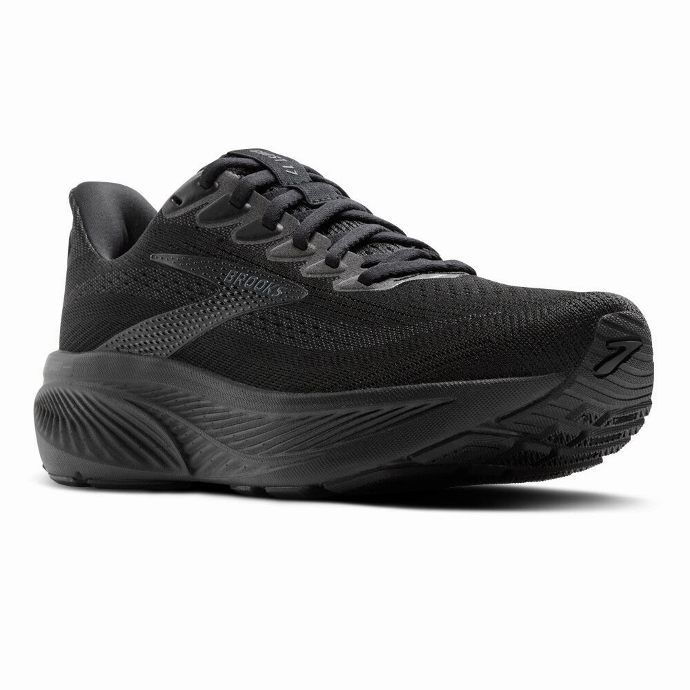 Shock Dispersing Midlayer Sweatproof Men's Ghost 17 Wide Fit Running Shoes Black / Black / Ebony