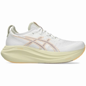 Men's Gel-Nimbus 27 Running Shoes White / Fawn foot - comfort Foot alignment