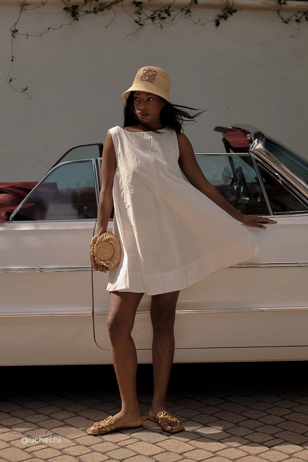 MAISIE WHITE POPLIN MINI DRESS Lace-Sleeve Artistic Shape