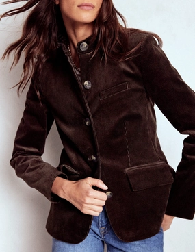 Noise Reduced Fasteners Military Cord Jacket-Espresso