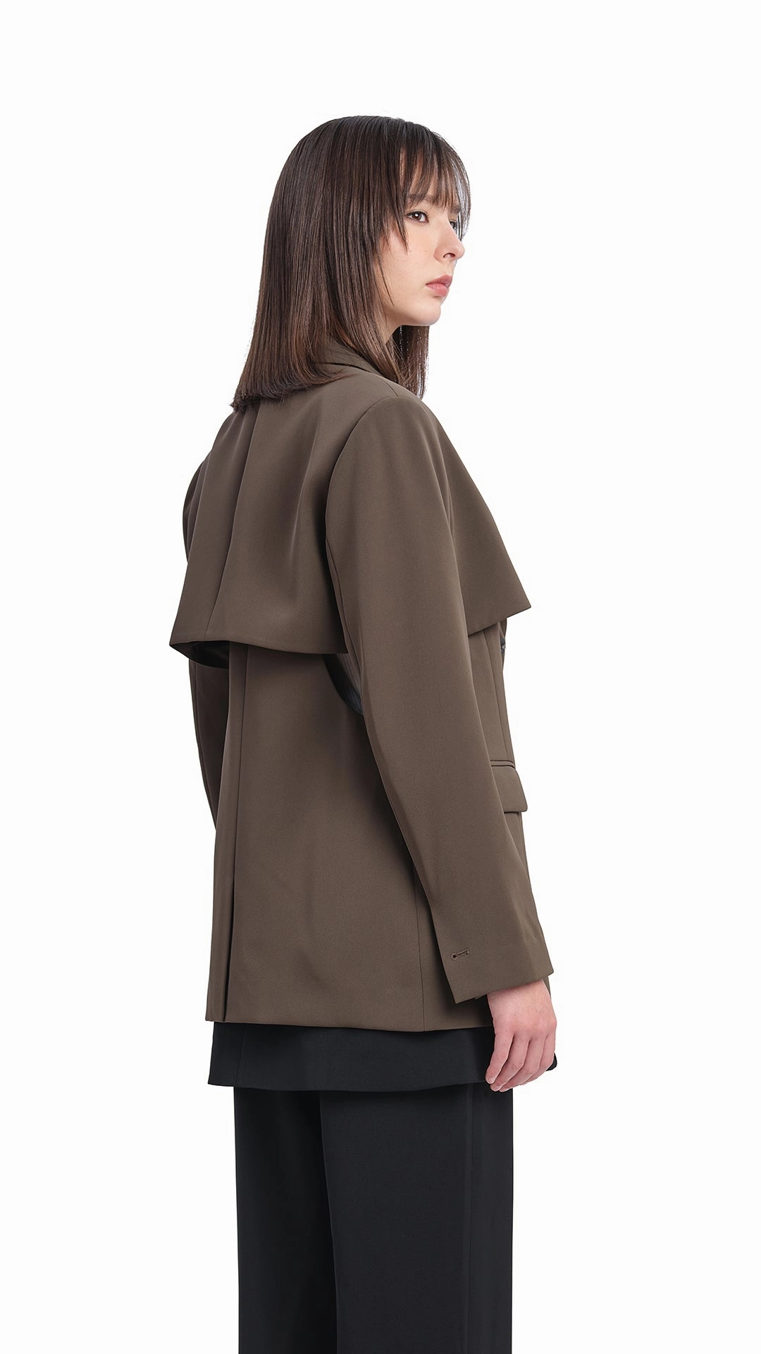 Simple Urban Layer Cut Out Blazer