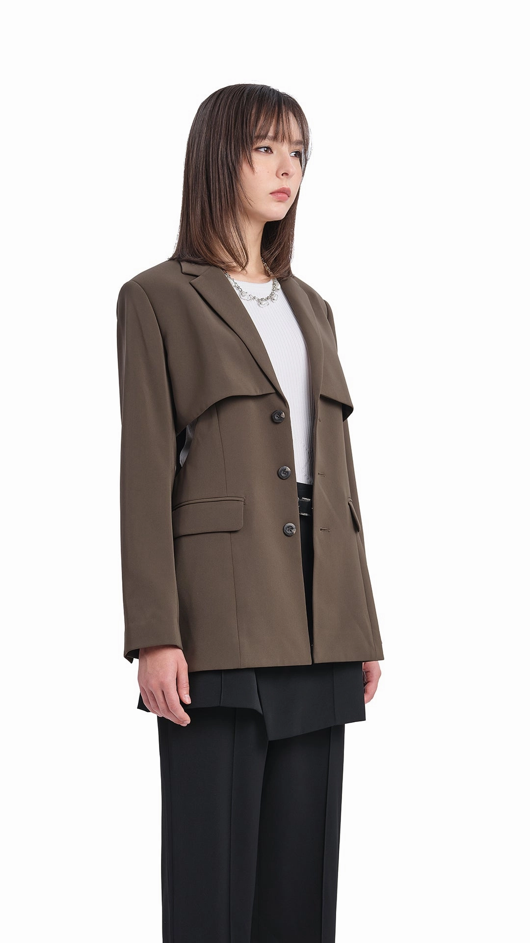Cut Out Blazer Versatile Layering