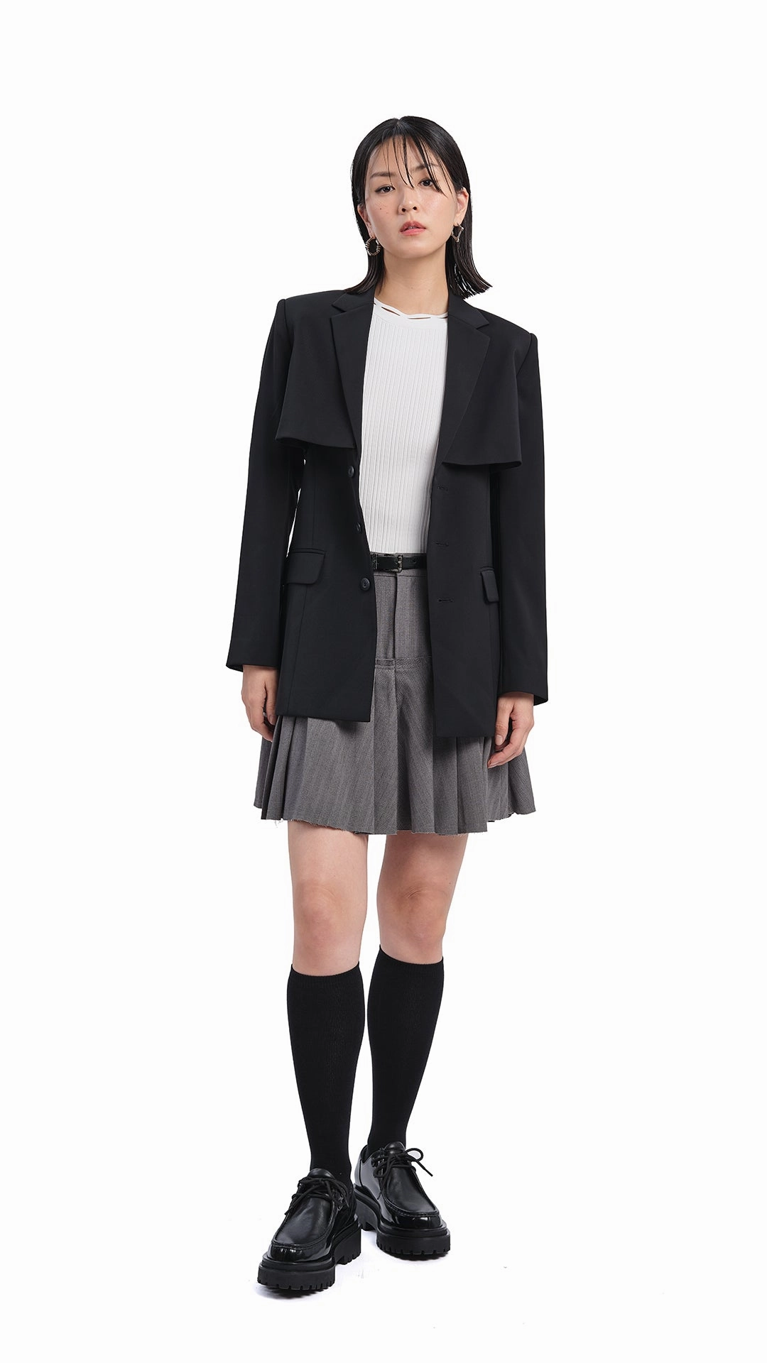 Cut Out Blazer Noise Reducing Hardware Weekend Outing Wear